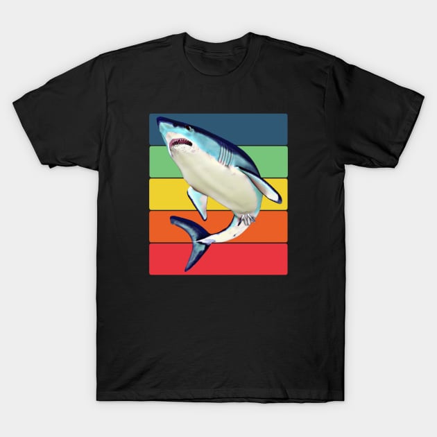 Rainbow Shark T-Shirt by funhousejen